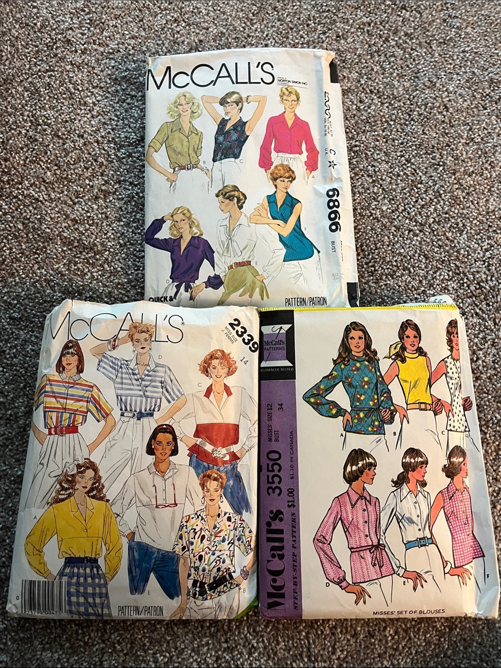 McCall's Women's Vintage-Inspired Blouse Pattern Pack - Multi Color